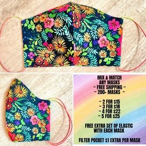 Face Mask ~ 100% Cotton ~ Elastic String